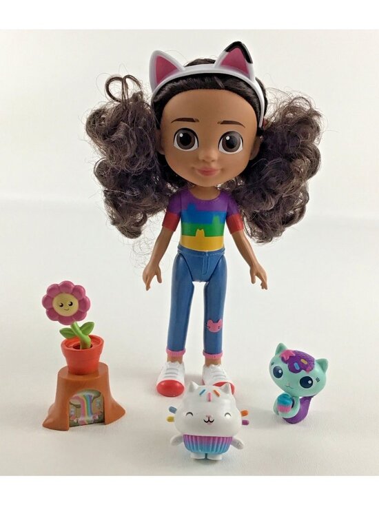 Dreamworks Other - Gabby's Dollhouse 8" Doll Toy Figure Bundle Lot Cakey Cake Mercat Spin Master